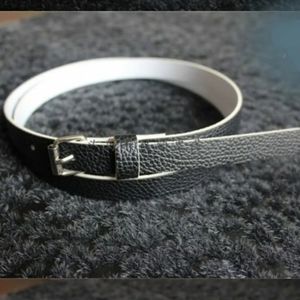 Black Faux Leather Belt